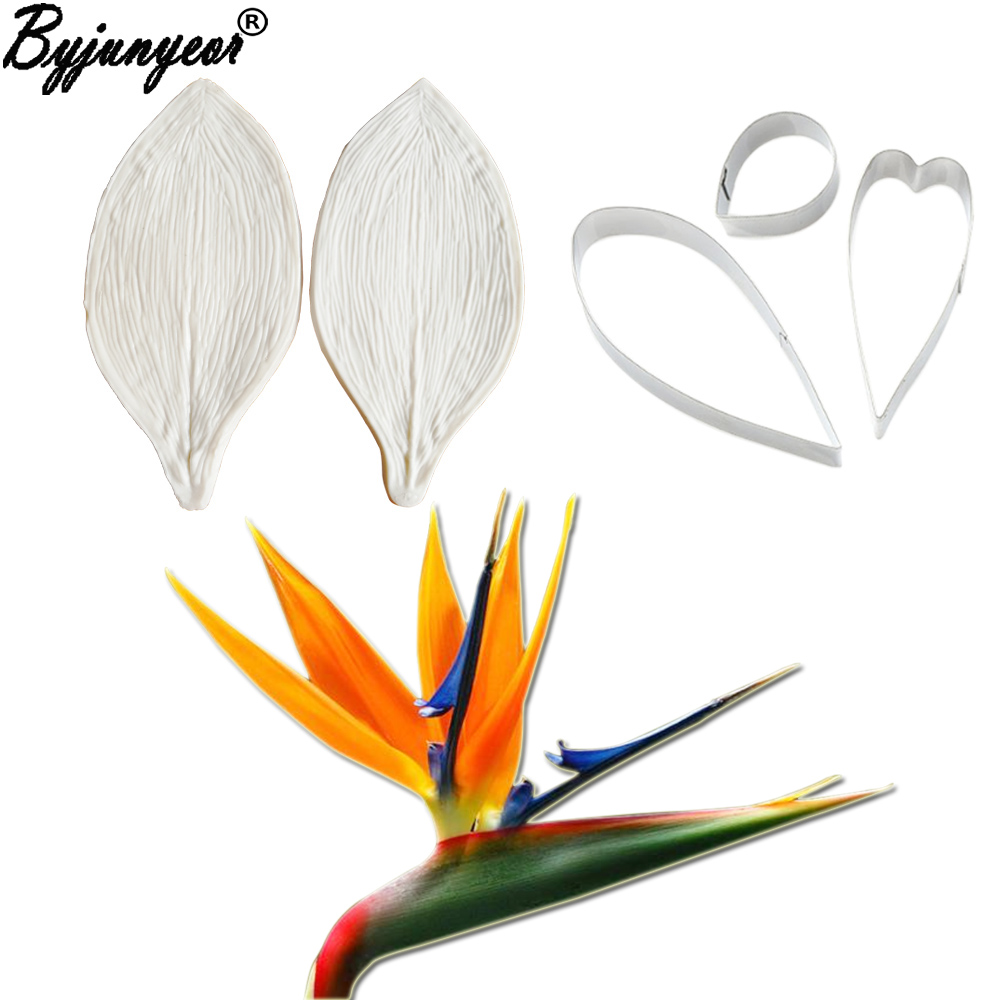 Bird Paradise Strelitzia - Büyük Gumpaste Strelitzia kuşları silikon kalıp